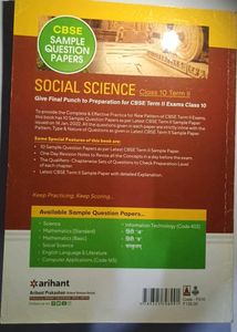 CBSE Social Science Class 10 Term II Sample Papers