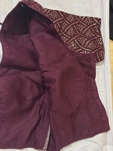 Maroon Sequined Blouse