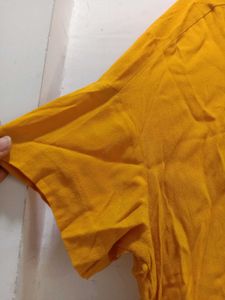 Mustard Yellow Flared Sleeve Top