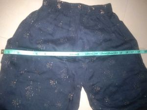 Kids Boy's Navy Blue Cotton Capri