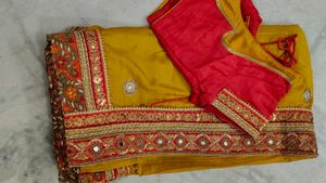 Embroidered Saree with Blouse