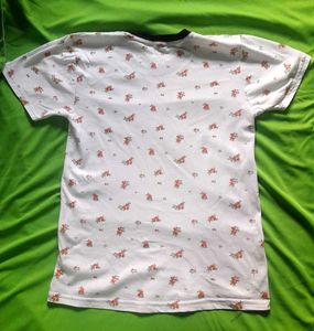 Floral Print Ringer Tee Tshirt Women's Flower Top