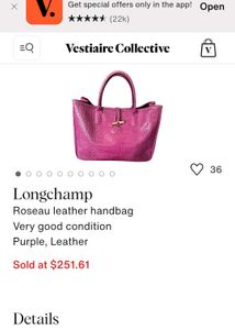 Original Authentic Longchamp Crocodile Embossed Pi