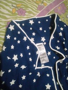 Cozy Star Print Pajama Top