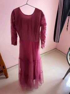 Sparkly Pink Tiered Maxi Dress