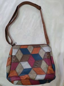 Unused Patchwork Crossbody Bag Very Light Weight