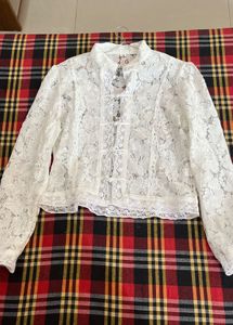 Elegant White Lace Blouse