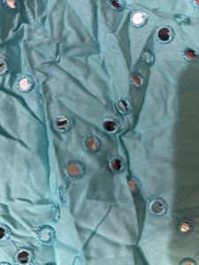 Blue Embellished Kurta