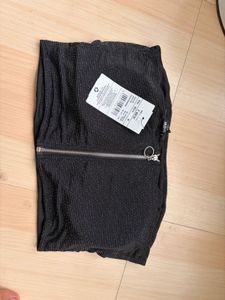Sparkly Black Strapless Tube Top