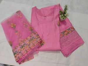 Pink Embroidered Salwar Suit