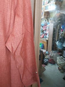 Orange Textured Kurta