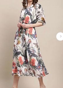 Floral Print Midi Dress