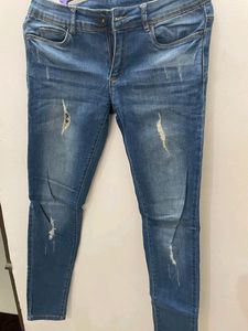 Mid Waist Denim Jeans