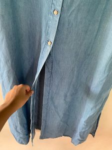 Denim Maxi Shirt Dress