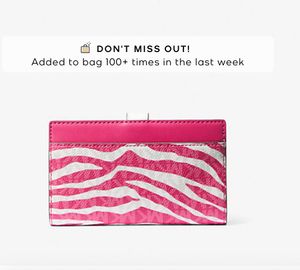 Og Michael Kors Pink Zebra Print Wallet