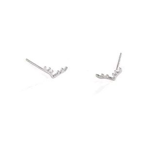 Antler Silver Stud Earrings