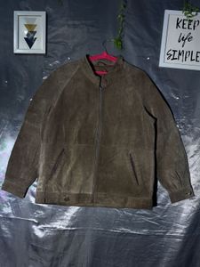 St Mitchell Men's Suede Bomber Jacket