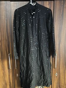 Sparkling Black Sequined Kurta