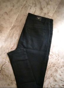 Jet Black Cotton Denim Jeans For Girls 👖