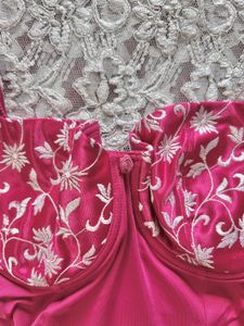 Fuchsia Embroidered Camisole Top