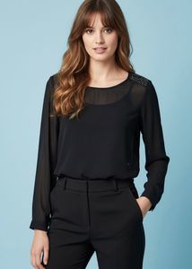 Vero Moda Black Embellished Shoulder Top
