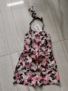 Floral Halter Neck Romper