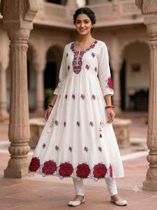 New Embroidered Cotton Umbrella kurta