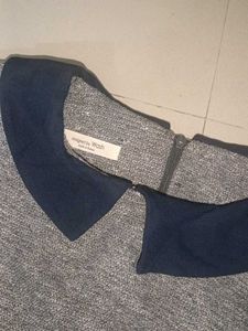 Grey Peter Pan Collar Dress