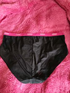 Black Women's Briefs with Pink Logo
