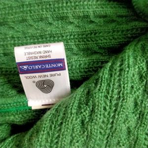 Chic Green Cable Knit cardigan