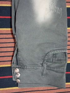 Gray Distressed Skinny Jeans