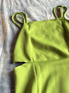 Lime Green Cropped Tank Top