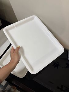 Set of 3 White Trays
