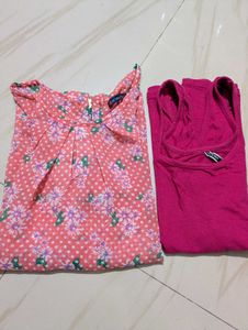 Cute Pink Floral Top &amp; Pants Set