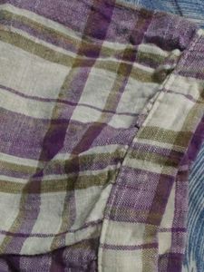 Plaid Button-Up Crop Top size : s-m