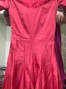 Elegant Pink Embellished Ethnic Gown
