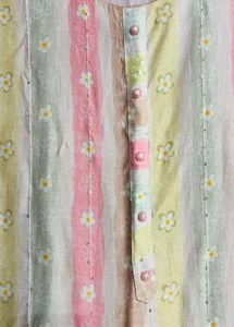 Striped Floral Print Kurta