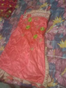 Orange Lehenga Choli with Embellishments