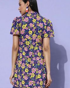 Summer Floral Print Dress 🌸🪻