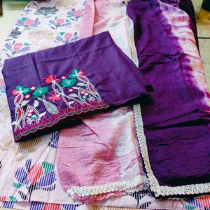 premium cotton unstitched suit, dress material