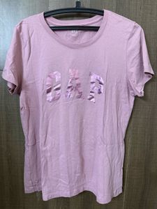 women brand print slim cfit crew neck T-shirt