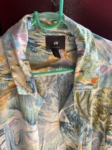 Unique Abstract Print Short Sleeve Shirt