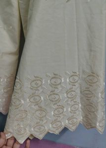 Elegant Cream Embroidered Palazzos crea