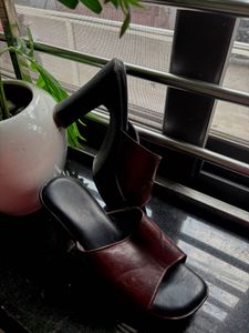 Stylish Brown Wedge Sandals