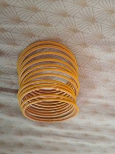 Mustard Yellow 12 Pieces Bangles