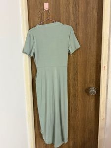 Chic Mint Green Wrap Dress