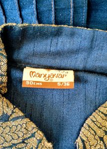 Elegant Navy Blue manyavar kurta  Intricate Nec
