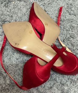 Jessica Simpson Red Velvet Heels