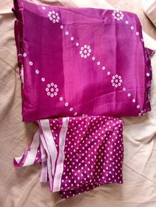 Magenta Bandini Saree