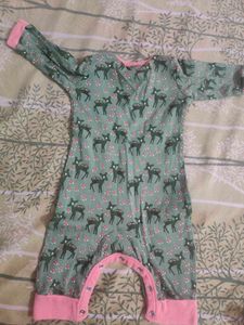 Baby  Deer Print Romper
